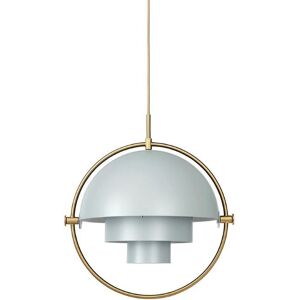 Gubi Multi-Lite pendel Ø:36 cm Brass base - Sea Grey skærm