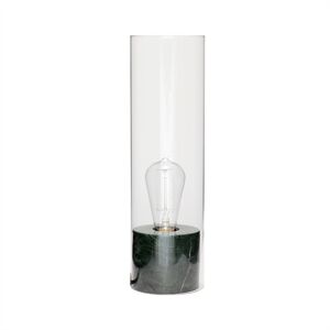 Hübsch Bordlampe H:40 cm Ø:12 cm Grøn - Marmor/Glas