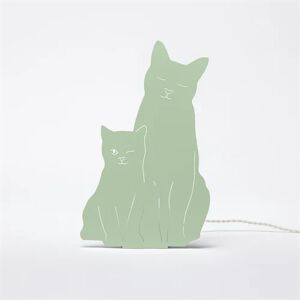 Goodnight Light Decoupage Kitties Lamp H: 33 cm - Mint OUTLET