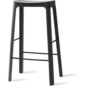 PLEASE WAIT to be SEATED Crofton Bar Stool H: 75 cm - Black Nordic Pine