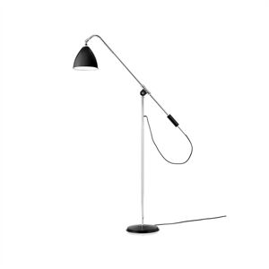 GUBI Bestlite BL4 Floor Lamp Ø:21 cm M Chrome Base - Black skærm