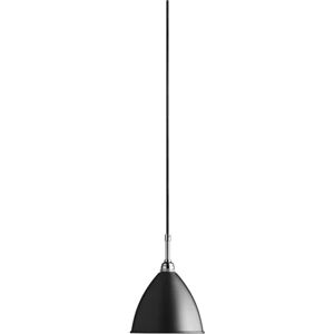 GUBI Bestlite BL9 Pendant Ø:16 cm Chrome Base - Black skærm