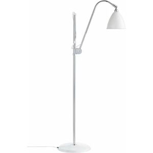 Gubi Bestlite BL3 Floor Lamp Ø:16 cm Chrome Base - Matt White skærm