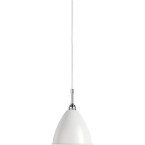 GUBI Bestlite BL9 Pendant Ø:16 cm Chrome Base - Matt White skærm