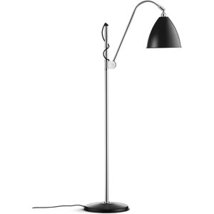 GUBI Bestlite BL3 Floor Lamp Ø:21 cm M Chrome Base - Black skærm