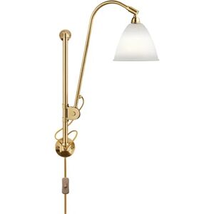 GUBI Bestlite BL5 Wall Lamp Ø:16 cm Brass base - Bone China skærm