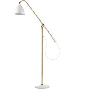 Gubi Bestlite BL4 Floor Lamp Ø:21 cm M Brass base - Matt White skærm