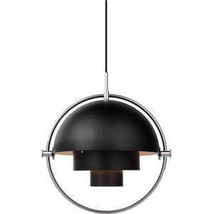 Gubi Multi-Lite pendel Ø:36 cm Chrome Base - Black skærm