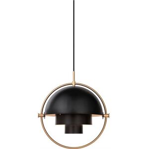 GUBI Multi-Lite pendel Ø:36 cm Brass base - Charcoal Black skærm