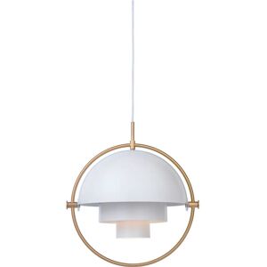 Gubi Multi-Lite pendel Ø:36 cm Brass base - White skærm