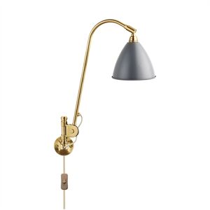 Gubi Bestlite BL6 Wall Lamp Ø:16 cm All Brass base - Grey skærm