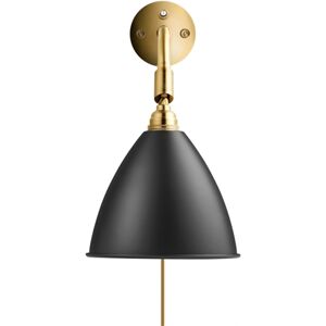 Gubi Bestlite BL7 Wall Lamp Ø:16 cm All Brass base - Charcoal Black skærm