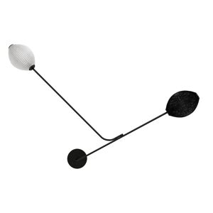 GUBI Satellite Wall Lamp H: 119 cm - Cream White/Black