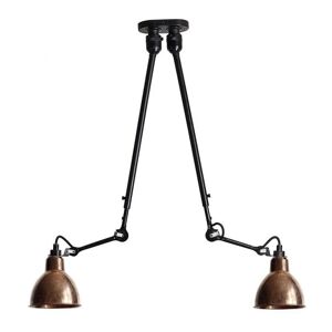 DCW Mantis DCW Editions Lampe Gras N302 Dobbelt Pendel H: 92cm - Sort/Rå Kobber
