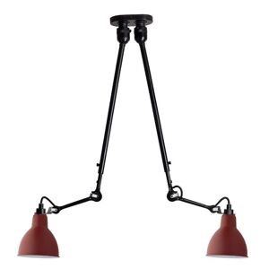 DCW Editions Lampe Gras N302 Dobbelt Pendel H: 92cm - Sort/Rød