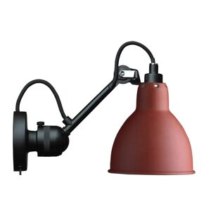 DCW Editions Lampe Gras N304SW Væglampe Rund m. Afbryder H: 14cm - Sort/Rød