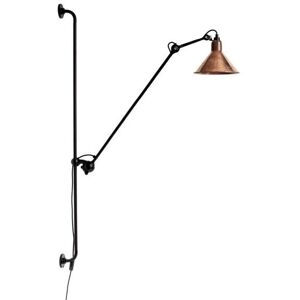 DCW Editions Lampe Gras N214 Væglampe Konisk H: 120cm - Sort/Rå Kobber