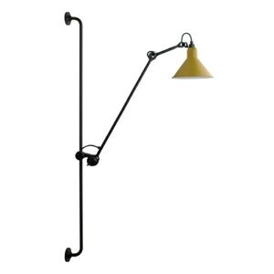 DCW Editions Lampe Gras N214 Væglampe Konisk H: 120cm - Sort/Gul