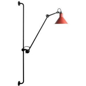 DCW Editions Lampe Gras N214 Væglampe Konisk H: 120cm - Sort/Rød