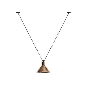 DCW Editions Lampe Gras N323 XL Pendel Konisk Les Acrobates De Gras H: 300cm - Sort/Rå Kobber/Hvid