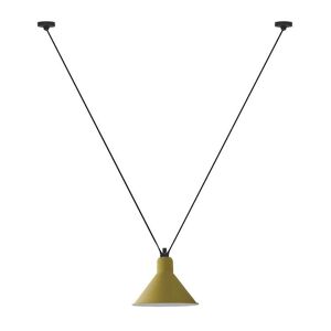 DCW Editions Lampe Gras N323 XL Pendel Konisk Les Acrobates De Gras H: 300cm - Sort/Gul