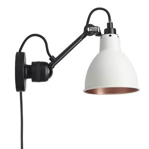 DCW Editions Lampe Gras N304CA Væglampe Rund m. Ledning H: 14cm - Sort/Hvid/Kobber