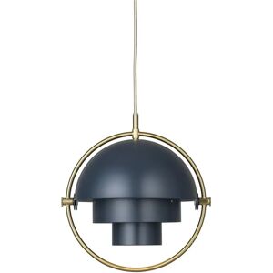 Gubi Multi-Lite Pendel Small Ø:25,5 cm Brass base - Midnight Blue skærm