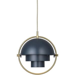 GUBI Multi-Lite Pendel Large Ø:36 cm Brass base - Midnight Blue skærm