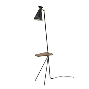 Warm Nordic Cone Floor Lamp With Table H: 144 cm - Black Noir