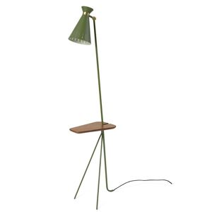 Warm Nordic Cone Floor Lamp With Table H: 144 cm - Pine Green