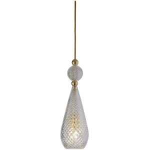 EBB & FLOW Smykke Pendant Lamp M Ø: 12,5 cm - Crystal Check/Gold