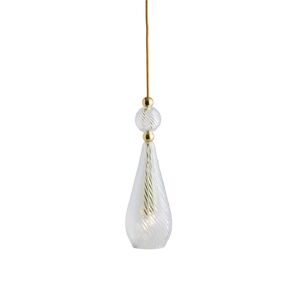 Ebb & Flow Smykke Pendant Lamp M Ø: 12,5 cm - Crystal Swirl/Gold