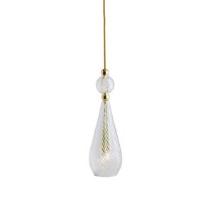 EBB & FLOW Smykke Pendant Lamp M Ø: 12,5 cm - Crystal Swirl/Gold