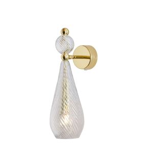 EBB & FLOW Smykke Wall Lamp M Ø: 12,5 cm - Crystal Swirl/Gold