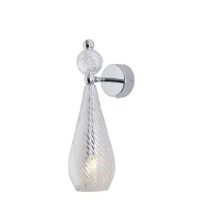 EBB & FLOW Smykke Wall Lamp M Ø: 12,5 cm - Crystal Swirl/Silver