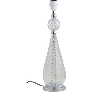 EBB & FLOW Smykke Table Lamp Base M Ø: 12,5 cm - Crystal Swirl/Silver