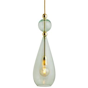 Ebb & Flow Smykke Pendant Lamp L Ø: 18 cm - Forest Green/Gold