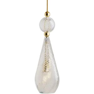 Ebb & Flow Smykke Pendant Lamp L Ø: 18 cm - Crystal Swirl/Gold