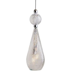 Ebb & Flow Smykke Pendant Lamp L Ø: 18 cm - Crystal Swirl/Silver