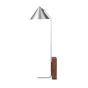 Kristina Dam Studio Cone Floor Lamp H: 160 cm - Aluminium / Valnød
