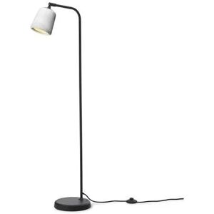 New Works Material Floor Lamp H: 125 cm - White marble/Black Base