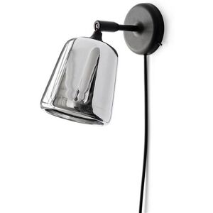 New Works Material Wall Lamp - Stainless Steel/Black base