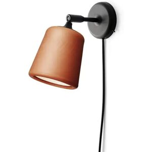 New Works Material Wall Lamp - Terracotta/Black base