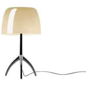 Foscarini Lumiere Piccola Bordlampe H: 34,5 cm - Cromo Nero/Bianco Caldo