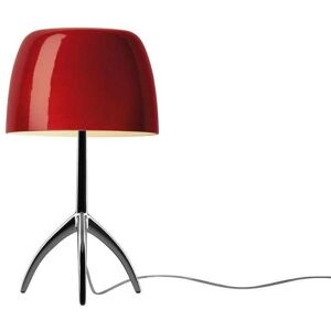 Foscarini Lumiere Piccola Bordlampe H: 34,5 cm - Cromo Nero/Ciliegia