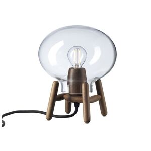 FDB Møbler U6 Hiti Mini Bordlampe H: 22,2 cm - Valnød/Klar Glas