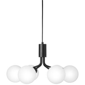 Nuura Apiales 6 Lysekrone Ø: 50 cm - Satin Black/Opal White OUTLET