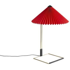 Hay Matin Table Lamp 380 Large Ø: 38 cm - Bright Red / Brass FORUDBESTIL: SLUT MAJ 2024