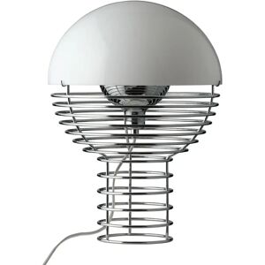 Verpan Wire Table Lamp Ø: 30 cm - Chrome/White