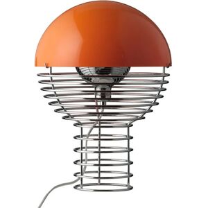 Verpan Wire Table Lamp Ø: 30 cm - Chrome/Orange FORUDBESTIL: START JULI 2024